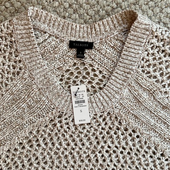 TALBOTS -  Open Stitch Poncho - NEW with Tags - Picture 10 of 11